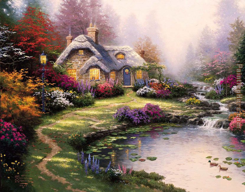 Thomas Kinkade Everett's Cottage